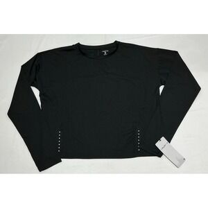 Layer 8 Shirt Womens Small Black NWT Performance Athleisure Activewear Running